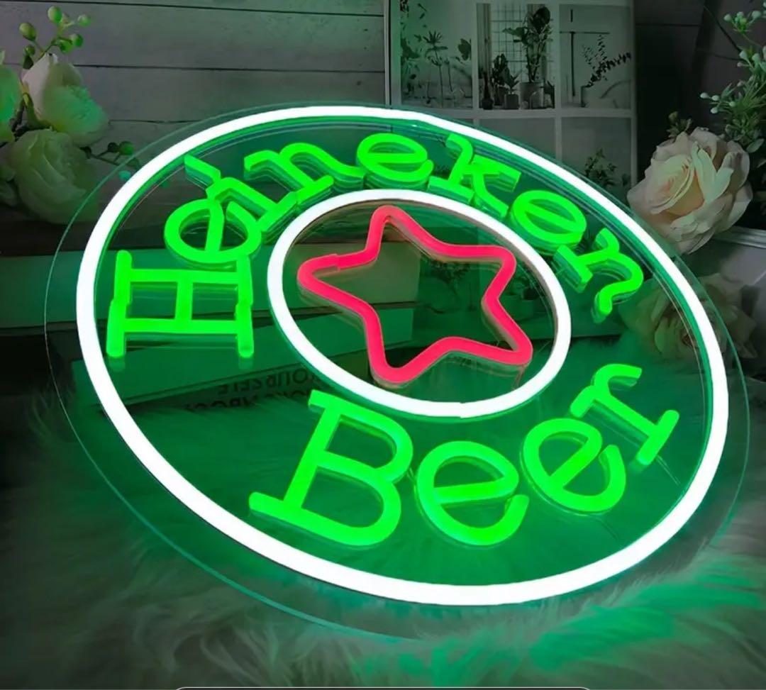ハイネケン LED ネオン ビール ネオンサイン 店内装飾 ガレージ装飾