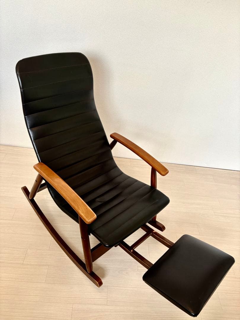 ヴィンテージ 松田家具 ロッキングチェア　フットレスト付き　ミッドセンチュリー