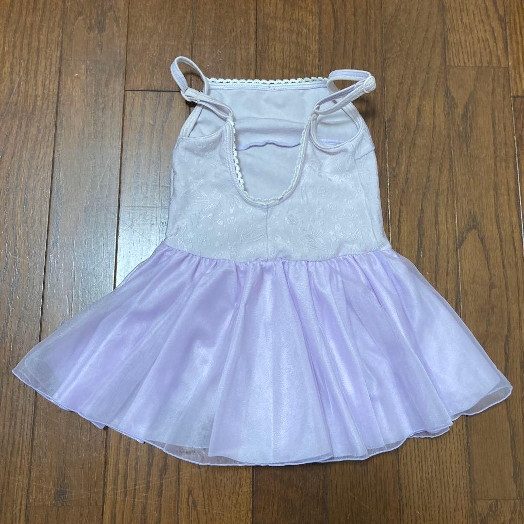 美品　チャコット　120 女の子　レオタード　ラベンダー　チュチュ　スカート付き