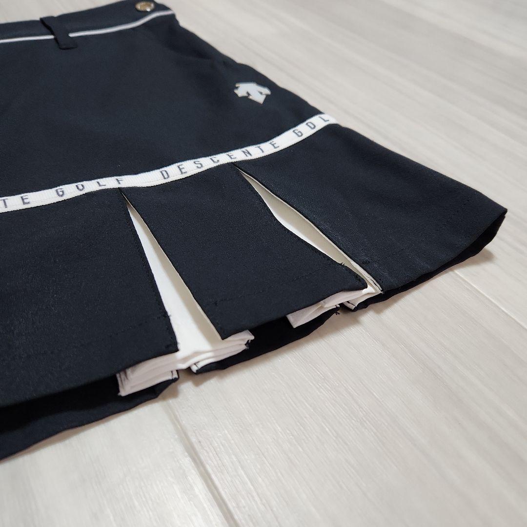 DESCENTE GOLF☆ストレッチボックスプリーツスカートパンツ一体型S 黒