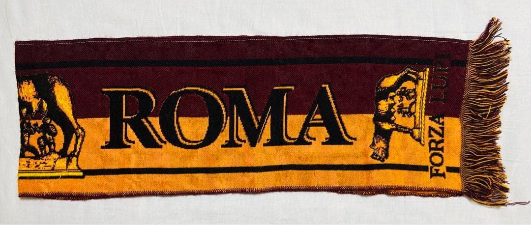 【美品】ローマ　マフラータオル　イタリア　サッカー　FORZA ROMA