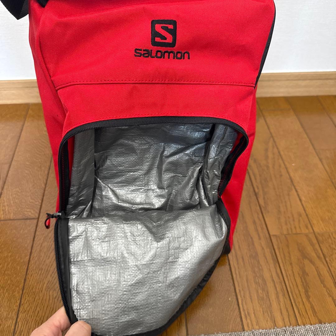 草*剣様 Salomon スノーボードブーツ ブラック&ブーツバッグ赤