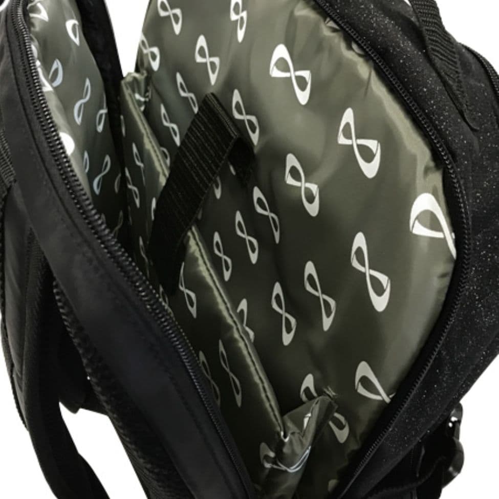 NFINITY バックパック スパークル　チアリュック　ブラック×ゴールド
