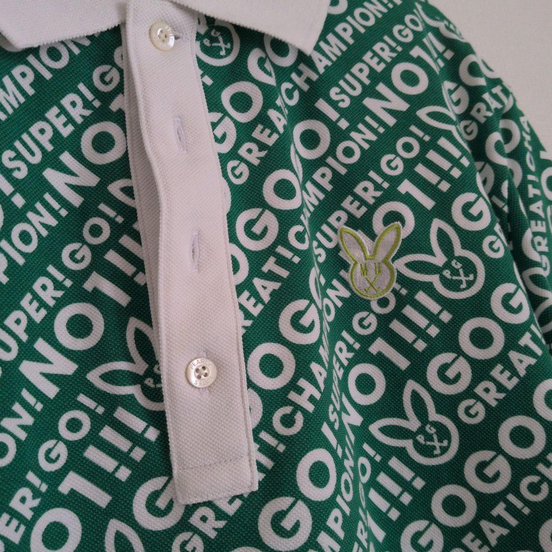 PEARLY GATES 緑のロゴ入りポロシャツ サイズ5