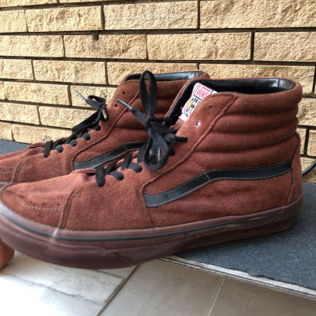 27cmレア　希少バンズvans スケートシューズ　スエード　エンジ