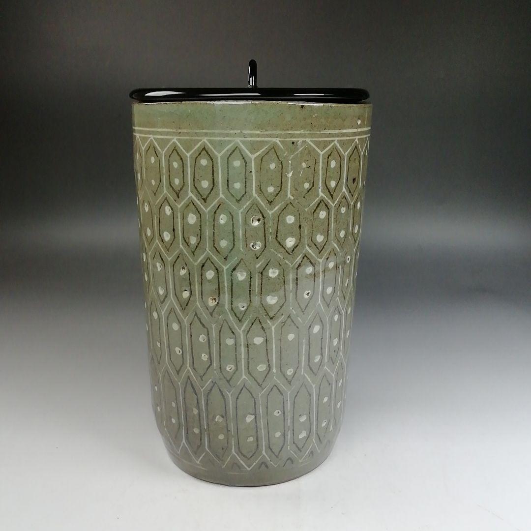 Ｗ２７４　水指　『細水指』『慶州窯 造』　共箱　茶道具
