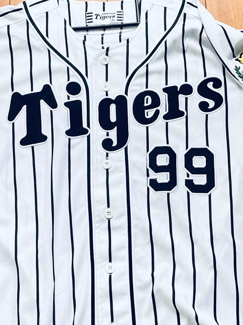 阪神タイガース 狩野　80周年ワッペン付き　ユニフォームL 刺繍　狩野恵輔ミズノ