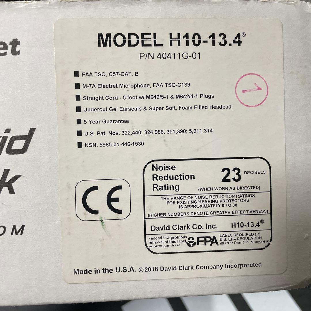 David Clark H10-13.4 ヘッドセット