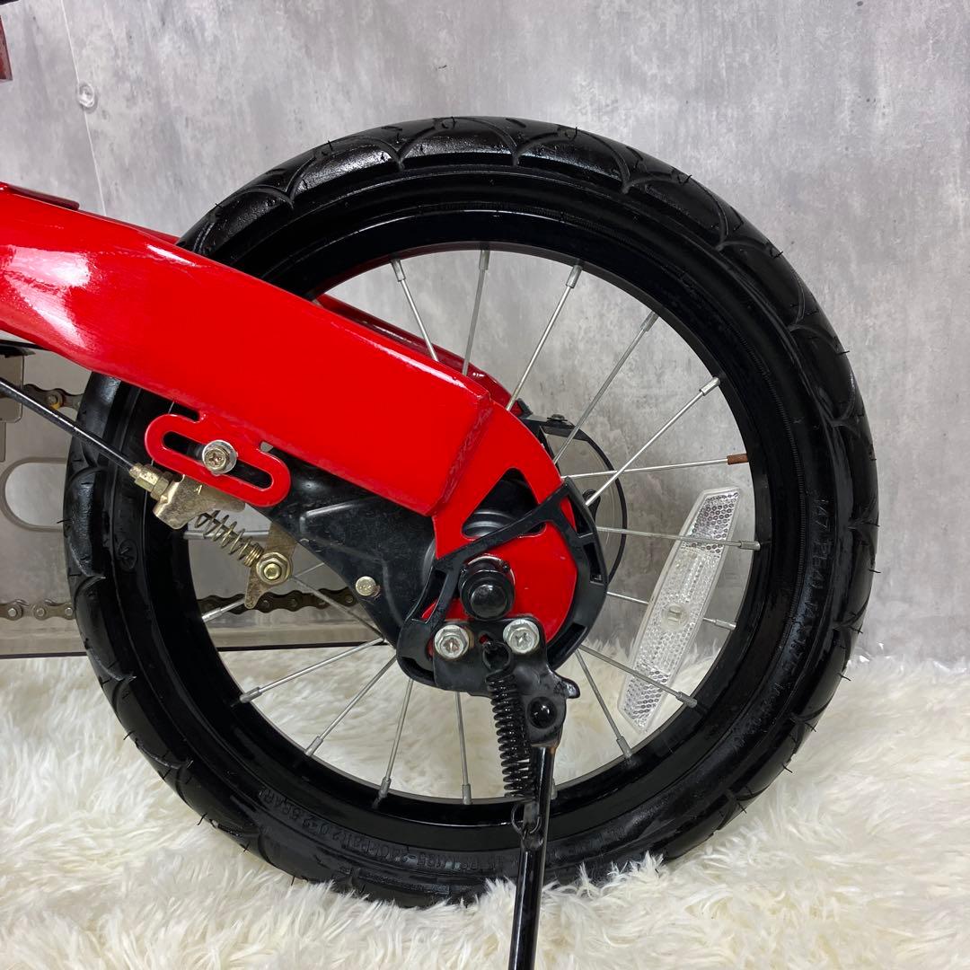 【極美品】へんしんバイク　14インチ X14 赤 スタンド付き