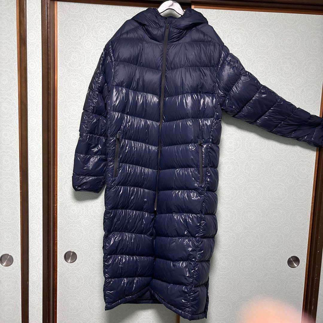 タイムセール✴︎美品✴︎ adidas Oサイズ ネイビー ダウンコート フード付き