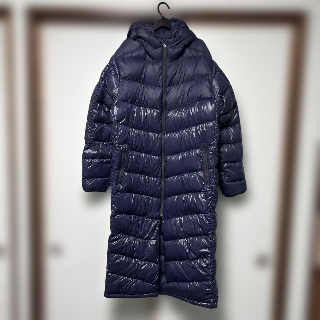 タイムセール✴︎美品✴︎ adidas Oサイズ ネイビー ダウンコート フード付き