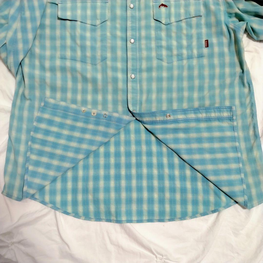【サイズ2XL・オンブレチェック】シムス フィッシング ウエスタンシャツ 釣り
