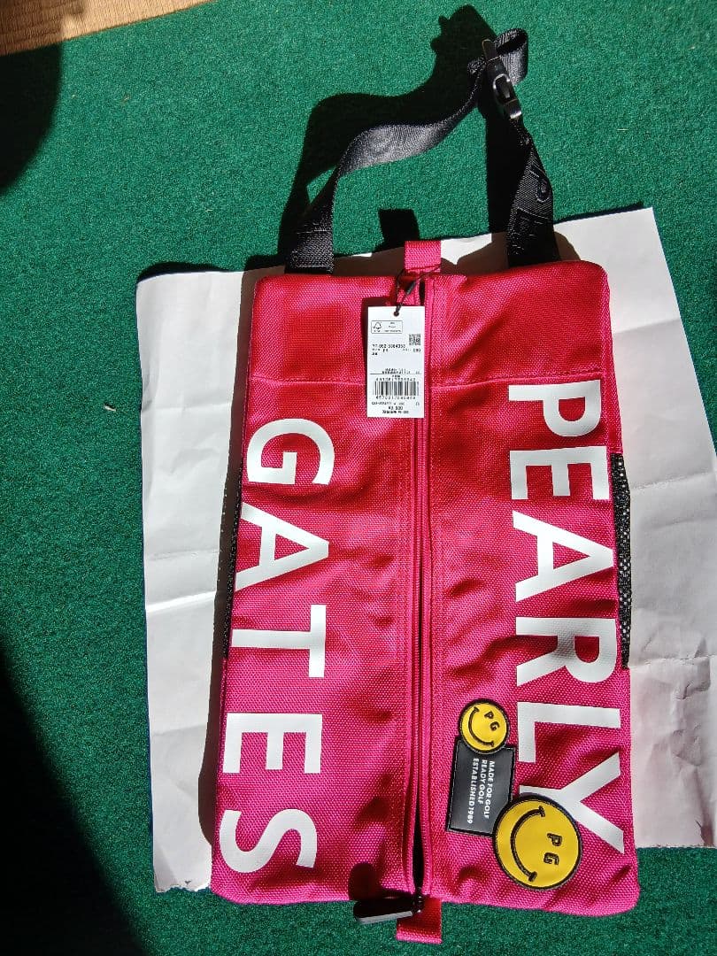 PEARLY GATES シューズケース、ピンクバッグ