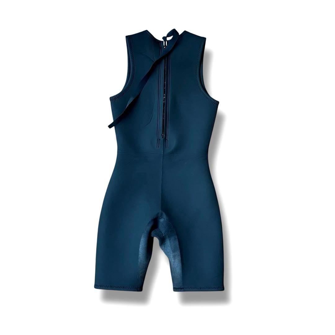 美品 ウェットスーツ ショートジョン ラバー クラシック ロングボーダー メンズ