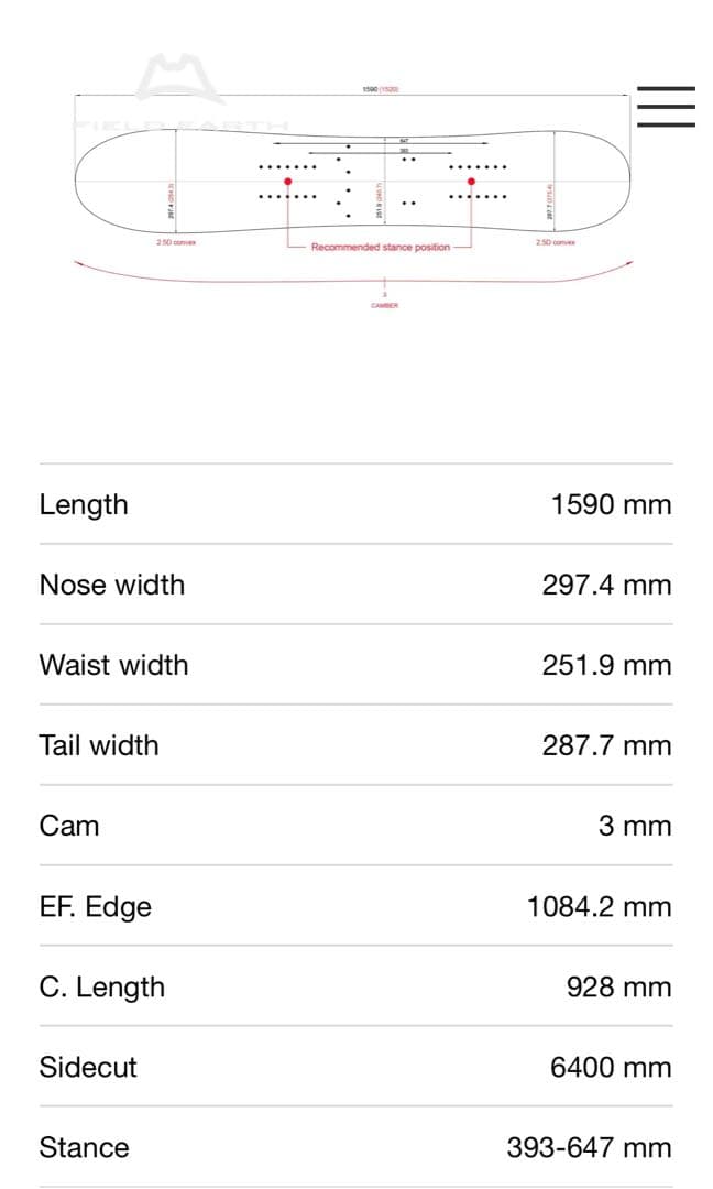 fieldearth NS159スプリットボード　シール付き　フィールドアース