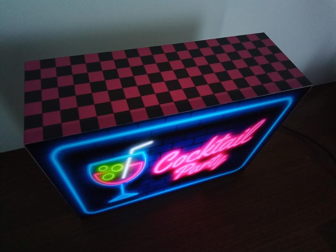 カクテル カフェバー パブ サイン 看板 置物 雑貨 LED2wayライトBOX