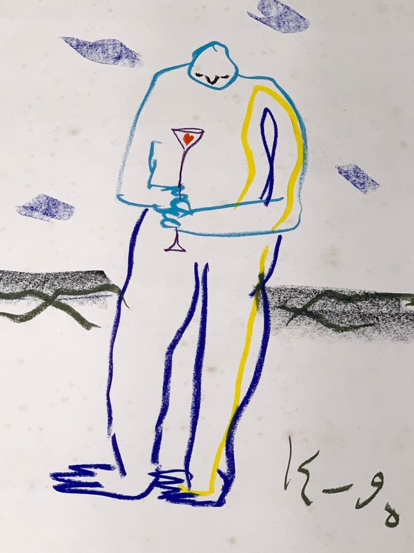 黒田征太郎 クレヨン画 Life さいたさいた 原画 横約59×縦約83.5c②