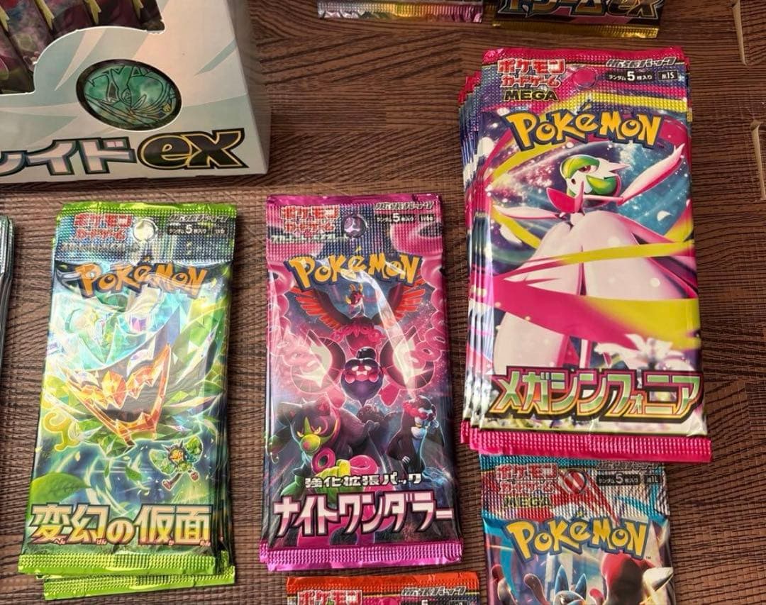 megaドリームex 3BOX & メガエルレイドex 他11種76パックセット