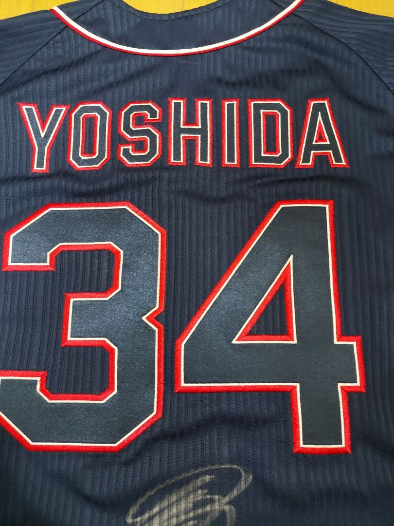 オリックス　吉田正尚　34　座右の銘直筆サイン入り　ハイクオリティユニフォーム