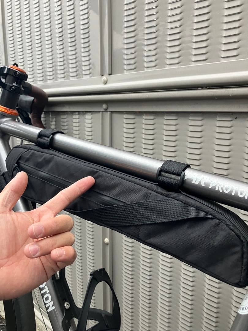 ハンドメイド　フレームバッグeco-pak ブラック　39.5cm