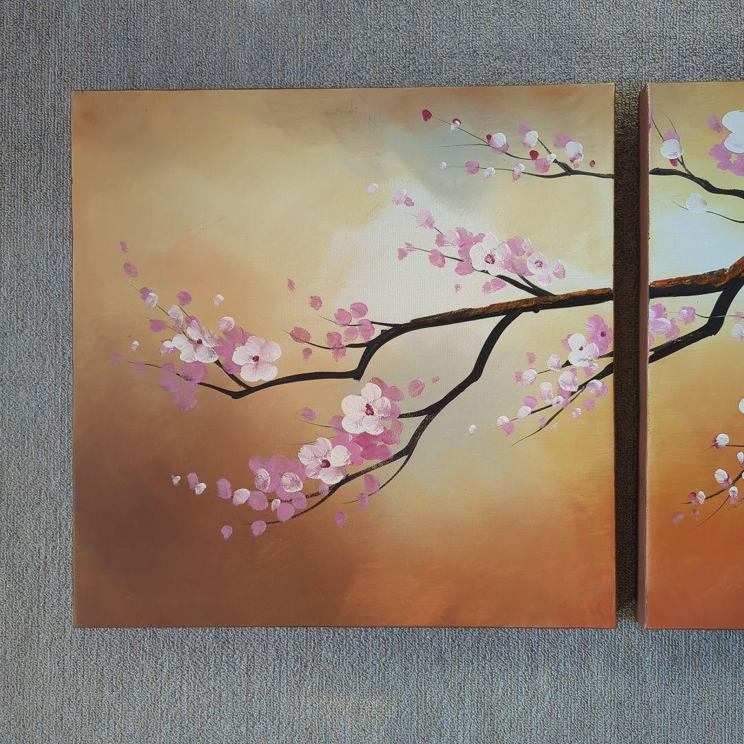 壁掛け　アートパネル　山桜
