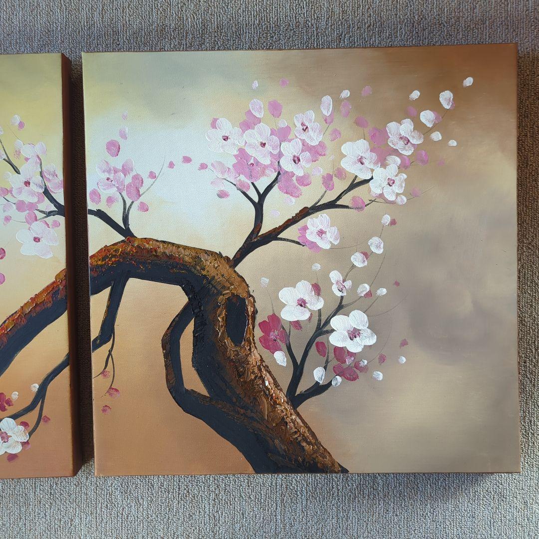 壁掛け　アートパネル　山桜