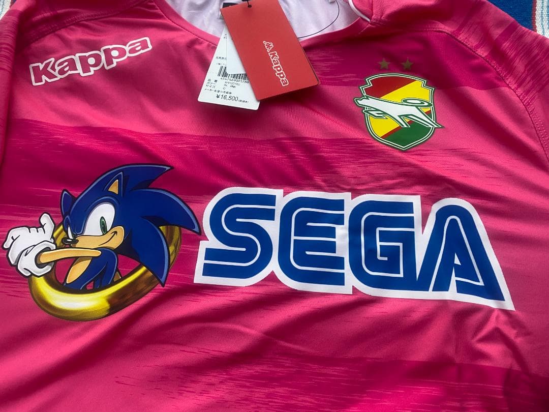ジェフユナイテッド千葉サッカーシャツ O ソニック SEGA 新品 ¥16500