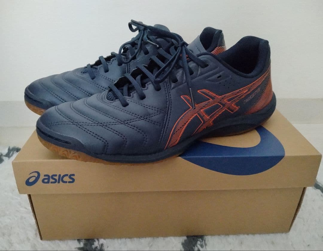 ASICS CALCITRU フットサルシューズ ネイビー/オレンジ