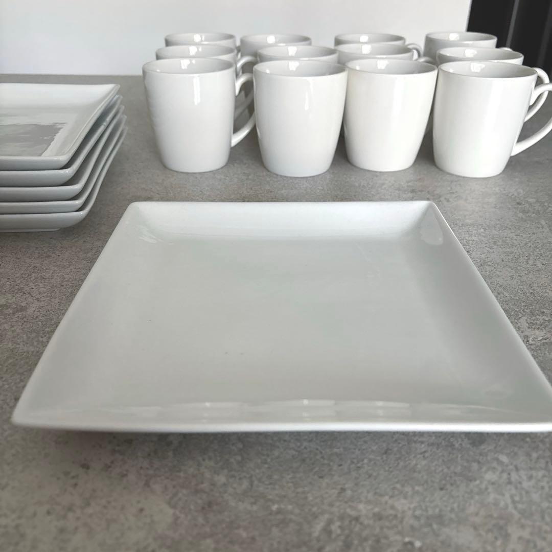【新品】白い食器　白い皿　マグカップ　ポーセラーツ