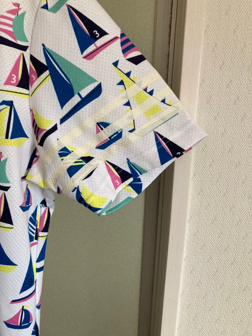 adidas セーリングボート柄 ポロシャツ メンズ Lサイズ