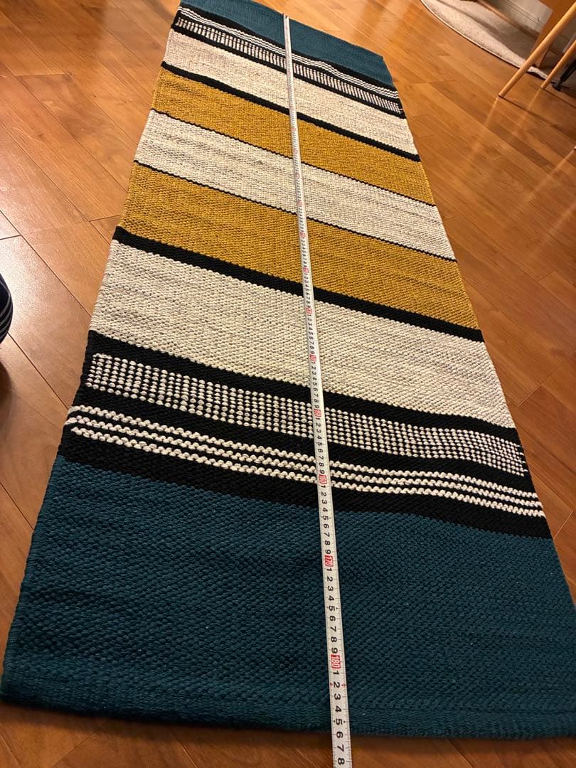 ヨガマット インド　手織りコットン　ハンドメイド
