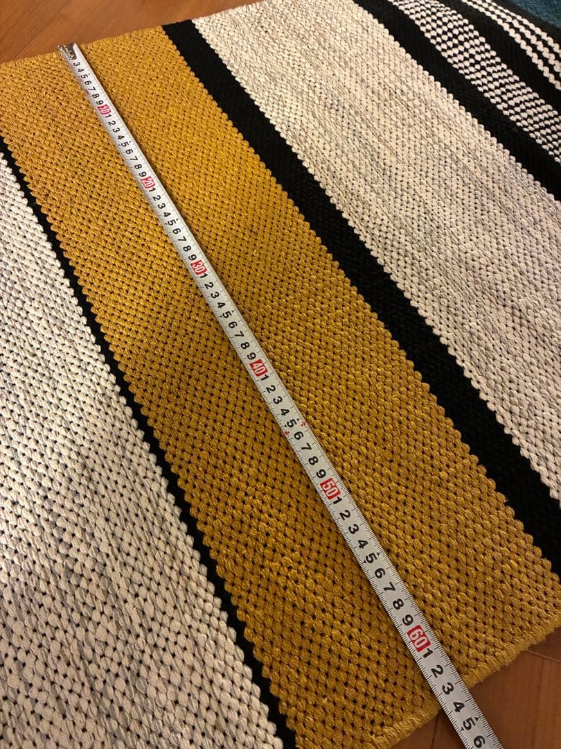 ヨガマット インド　手織りコットン　ハンドメイド