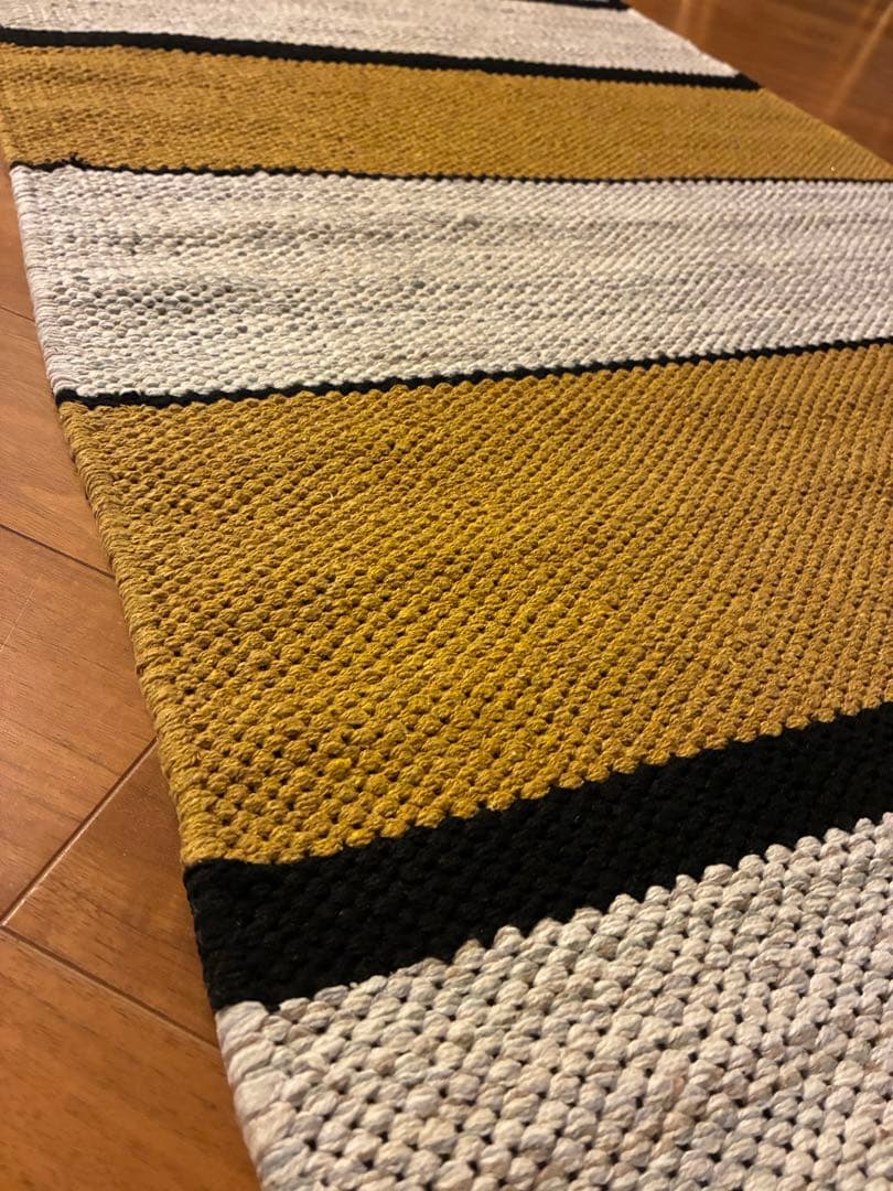 ヨガマット インド　手織りコットン　ハンドメイド