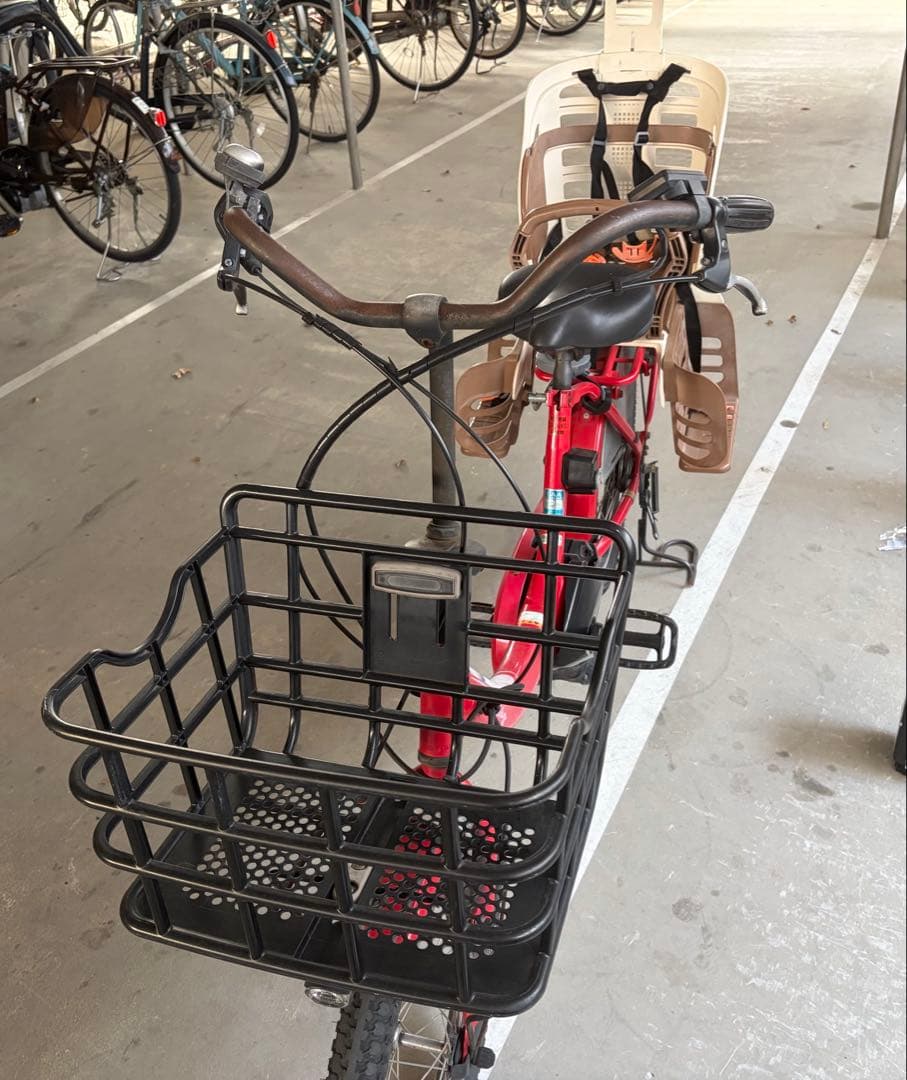 電動アシスト自転車 ヤマハ　パス バビー アン充電器付PA チャイルドシート付き
