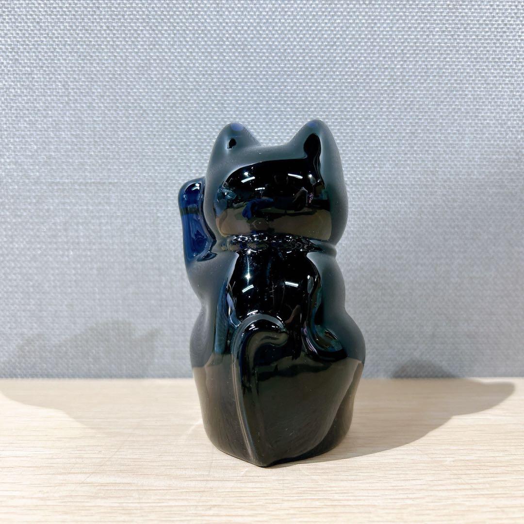 Baccarat フィギュリン ラッキーキャット ミッドナイト バカラ