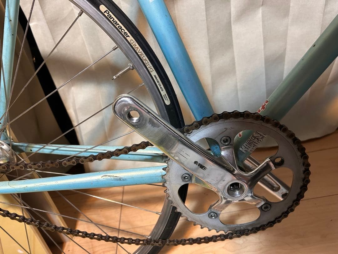 Fuji feather ピストバイク 水色 tange フォーク