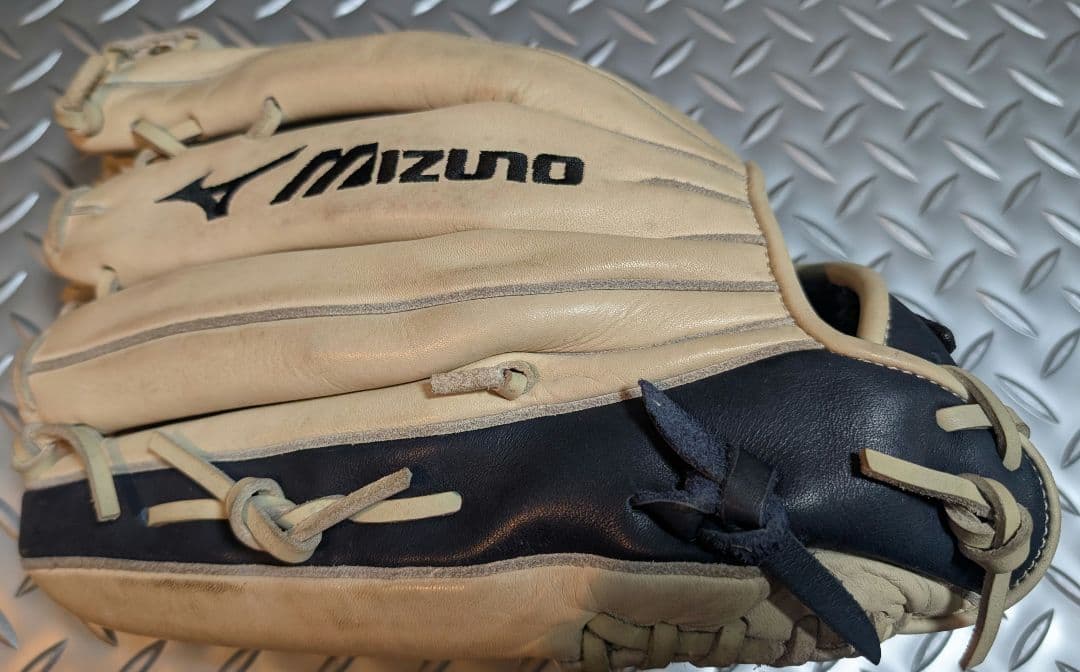 Mizuno ミズノ軟式グローブ ベージュ/ネイビープロフェッショナルグローバル