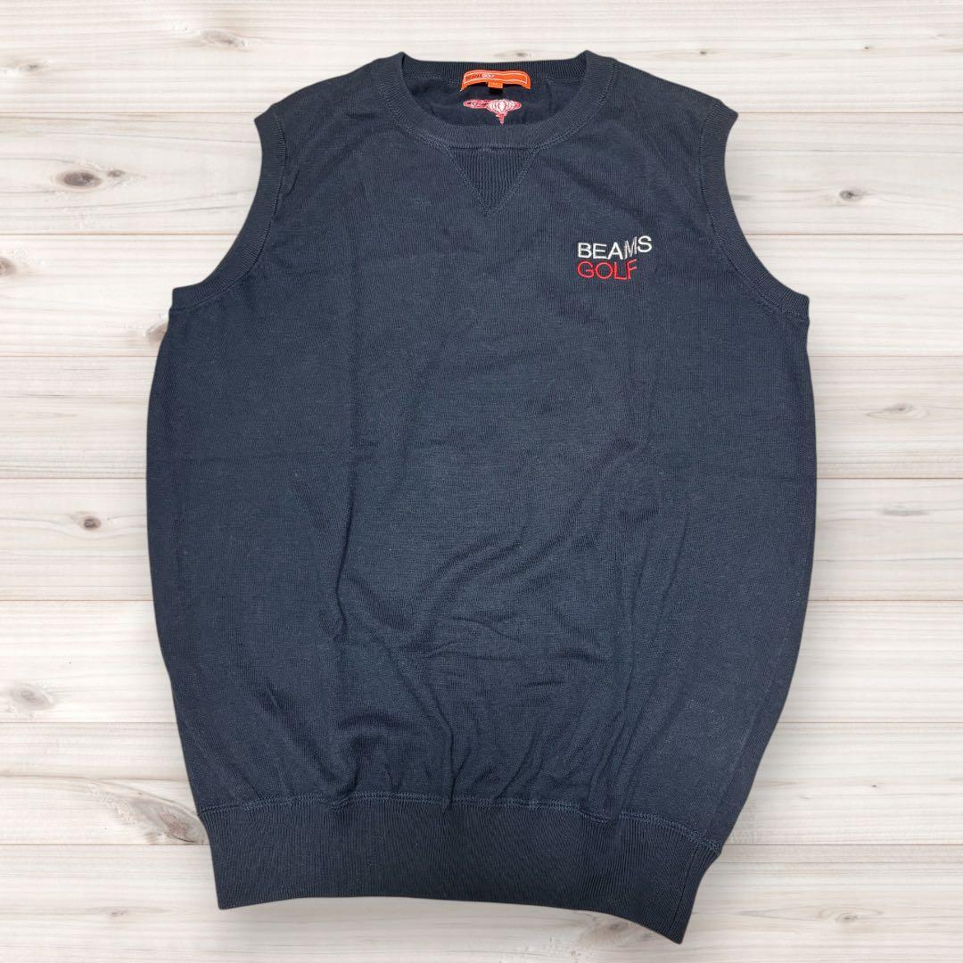 【美品】ビームスゴルフ　カシミヤ混ベスト　サイズM