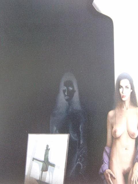 三尾公三、【画室の女C】、希少な大判額装用画集より、美品、日本人画家