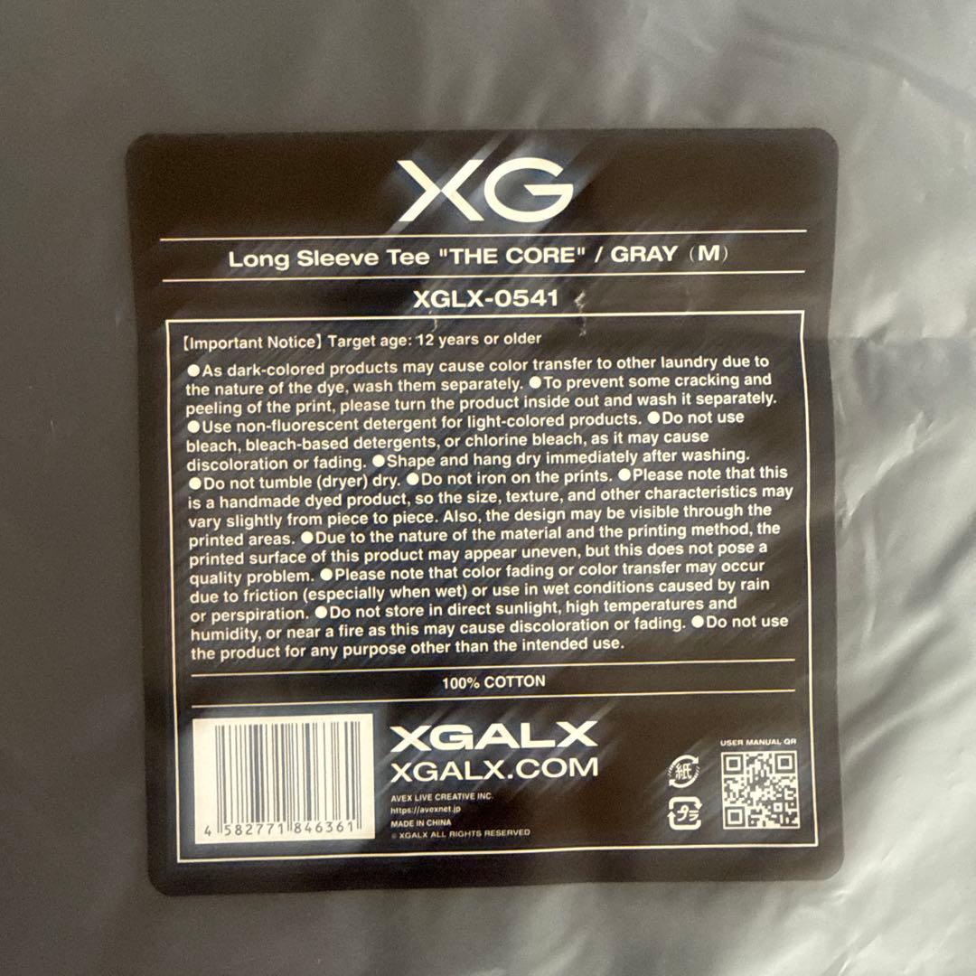 新品未使用　XG THE CORE ロングスリーブT グレー　M