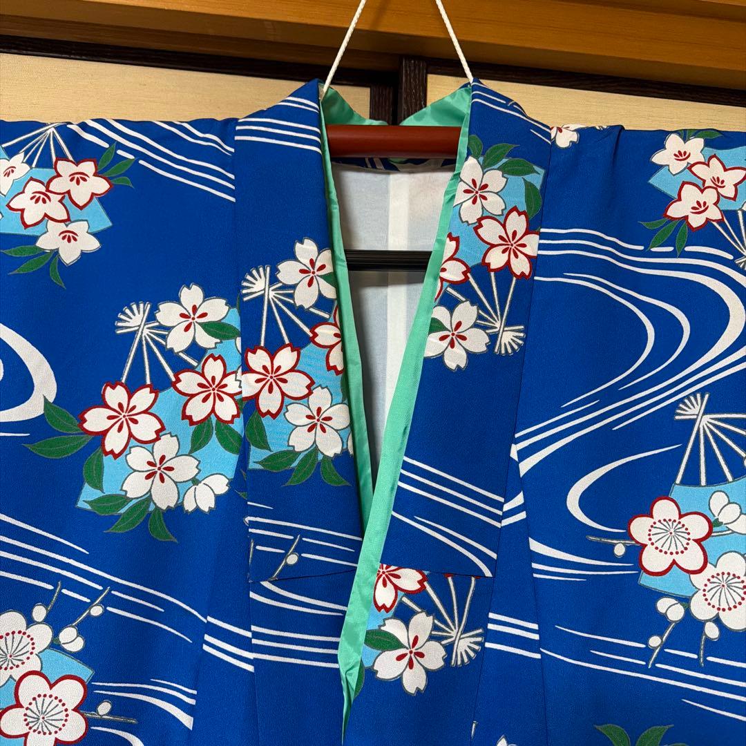 【美品】【高級】舞踊用 流水桜 引きずり Kimono