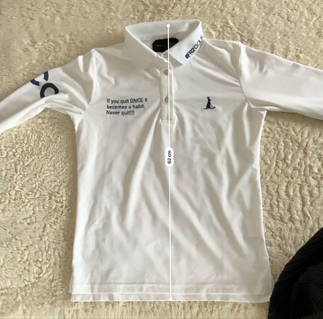【ＦＲ２】Rabbits Country Club 長袖ポロシャツ ホワイト