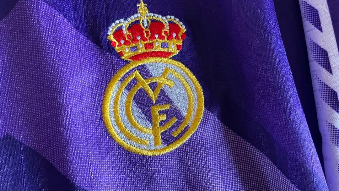 【正規品・レア】KELME REAL MADRID パープルシャツ Lサイズ
