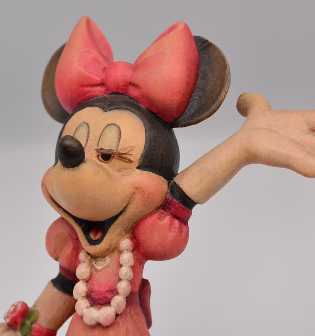 ミッキー＆ミニー　アンリ　ANRI　限定品　木彫り　イタリア　箱付　高さ11ｃｍ