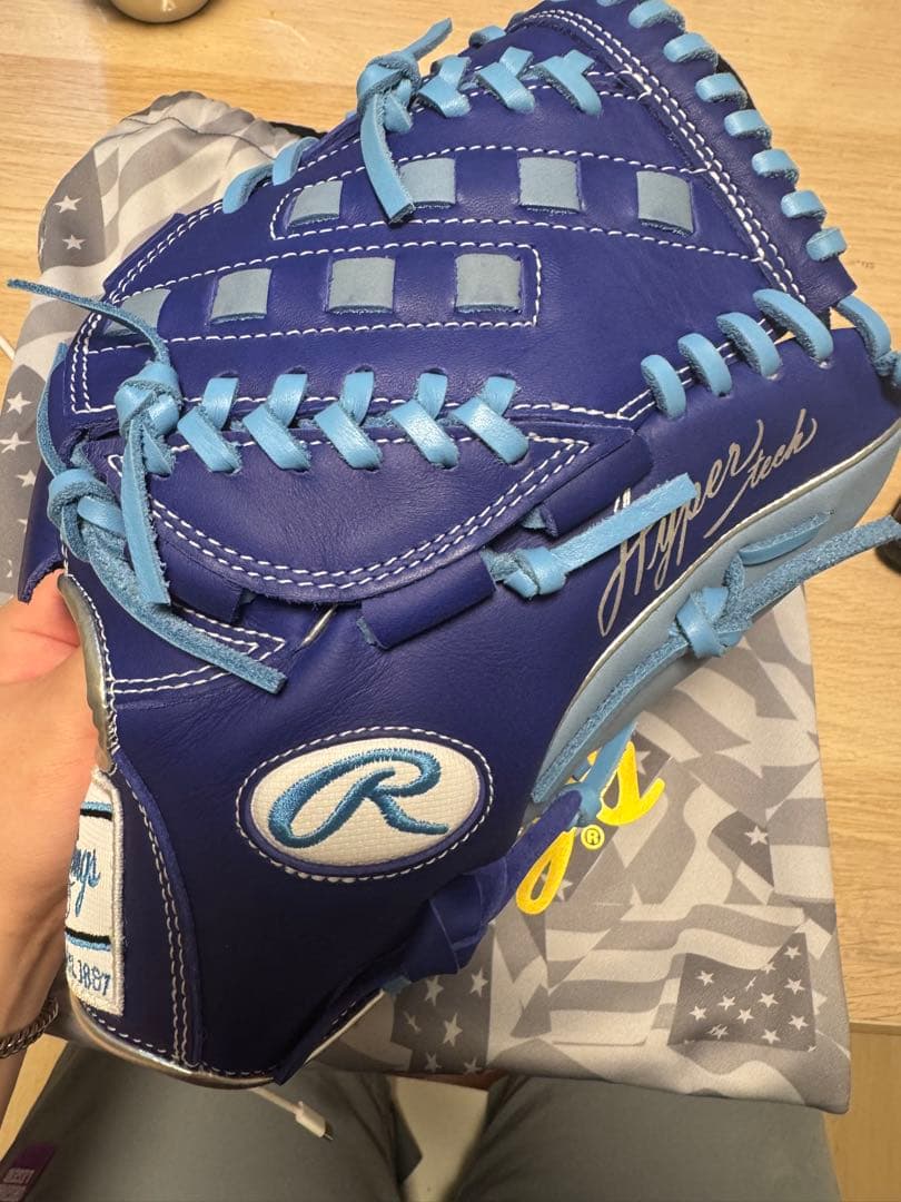 Rawlings Hypertech グローブ 青水色