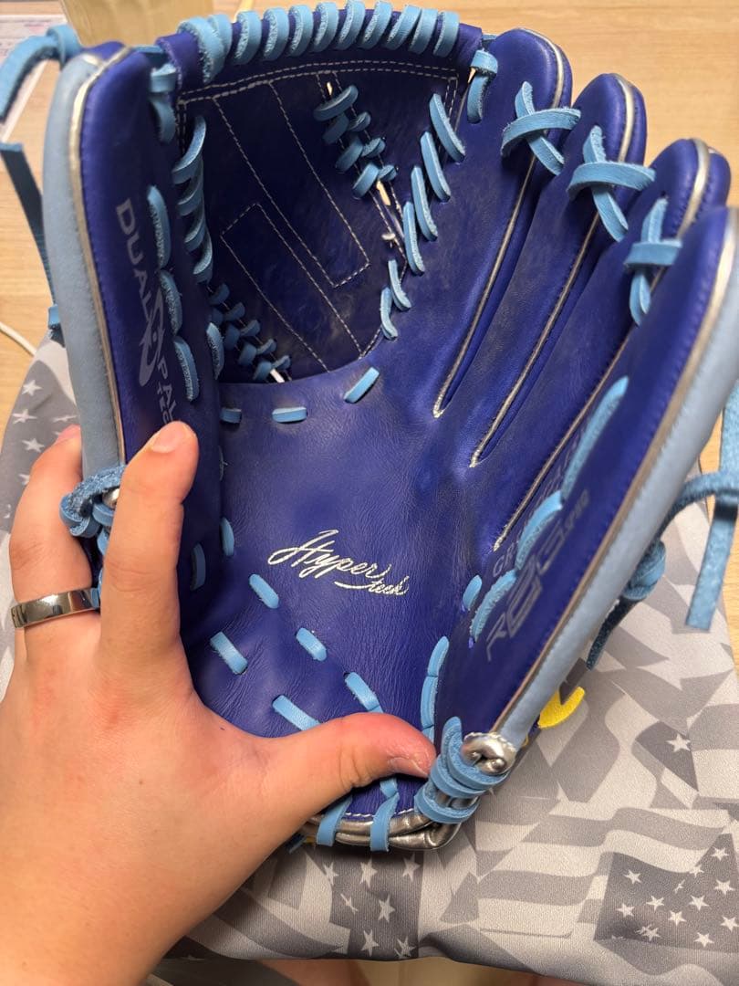 Rawlings Hypertech グローブ 青水色