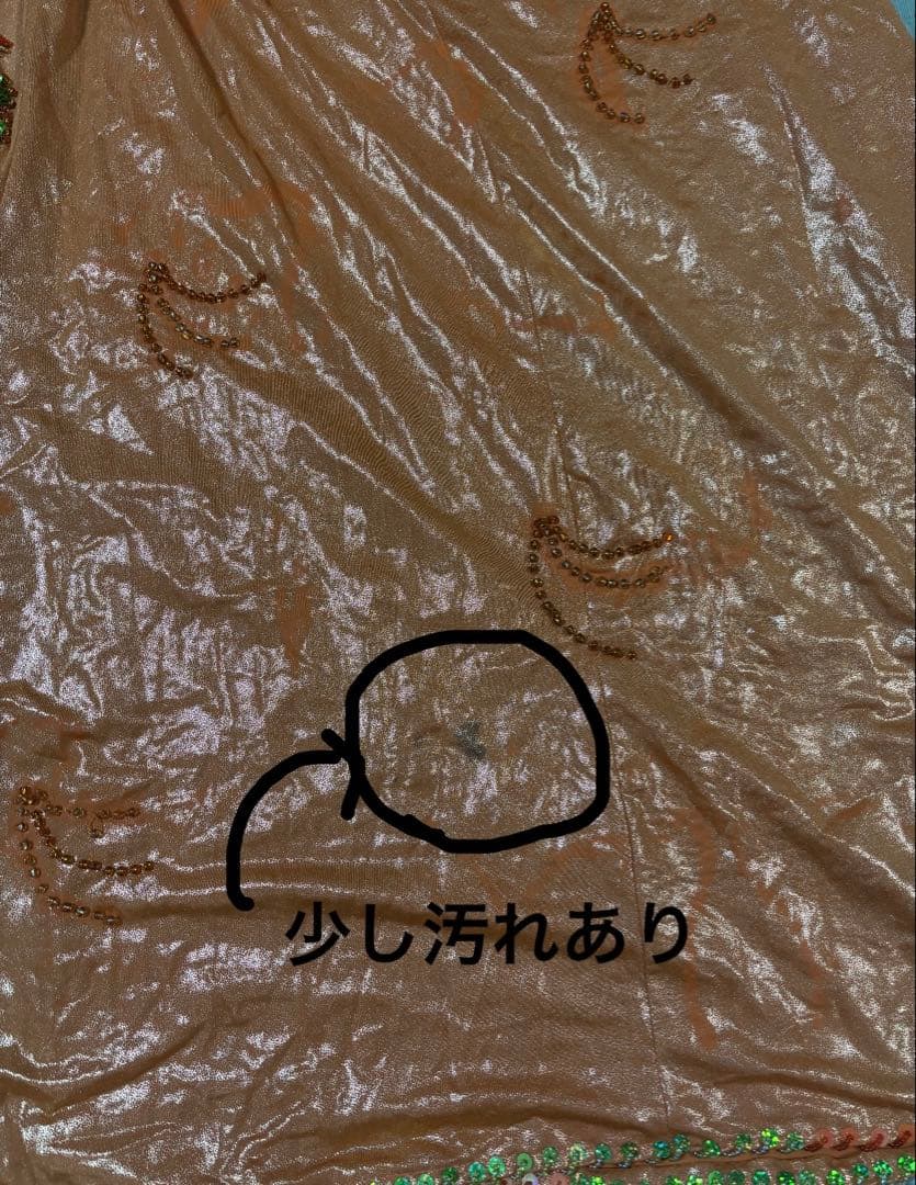 低身長さんに　オレンジ　ベリーダンス衣装　舞台