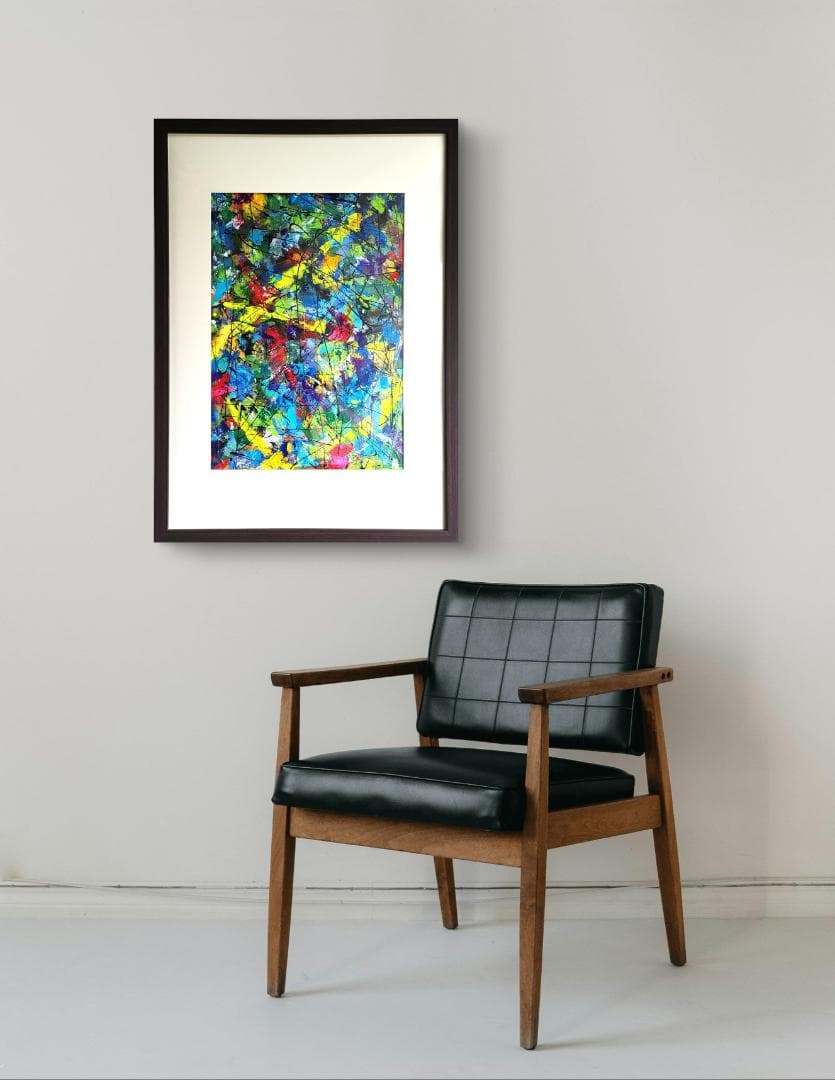 アマゾン・サンクチュアリ / 抽象画 額縁セット 63×46㎝ 原画限り
