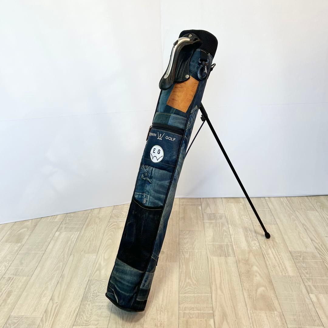 EDWIN GOLF デニム柄セルフスタンド式キャディバッグ