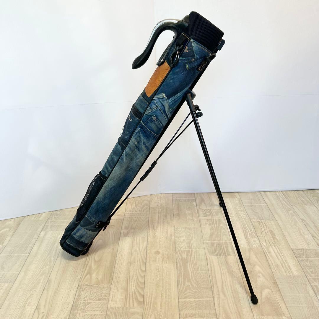 EDWIN GOLF デニム柄セルフスタンド式キャディバッグ